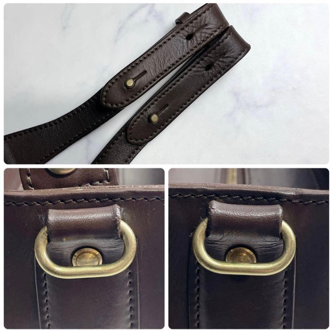 高級✨鞄いたがき ITAGAKI ビジネスショルダー 2way ダークブラウン