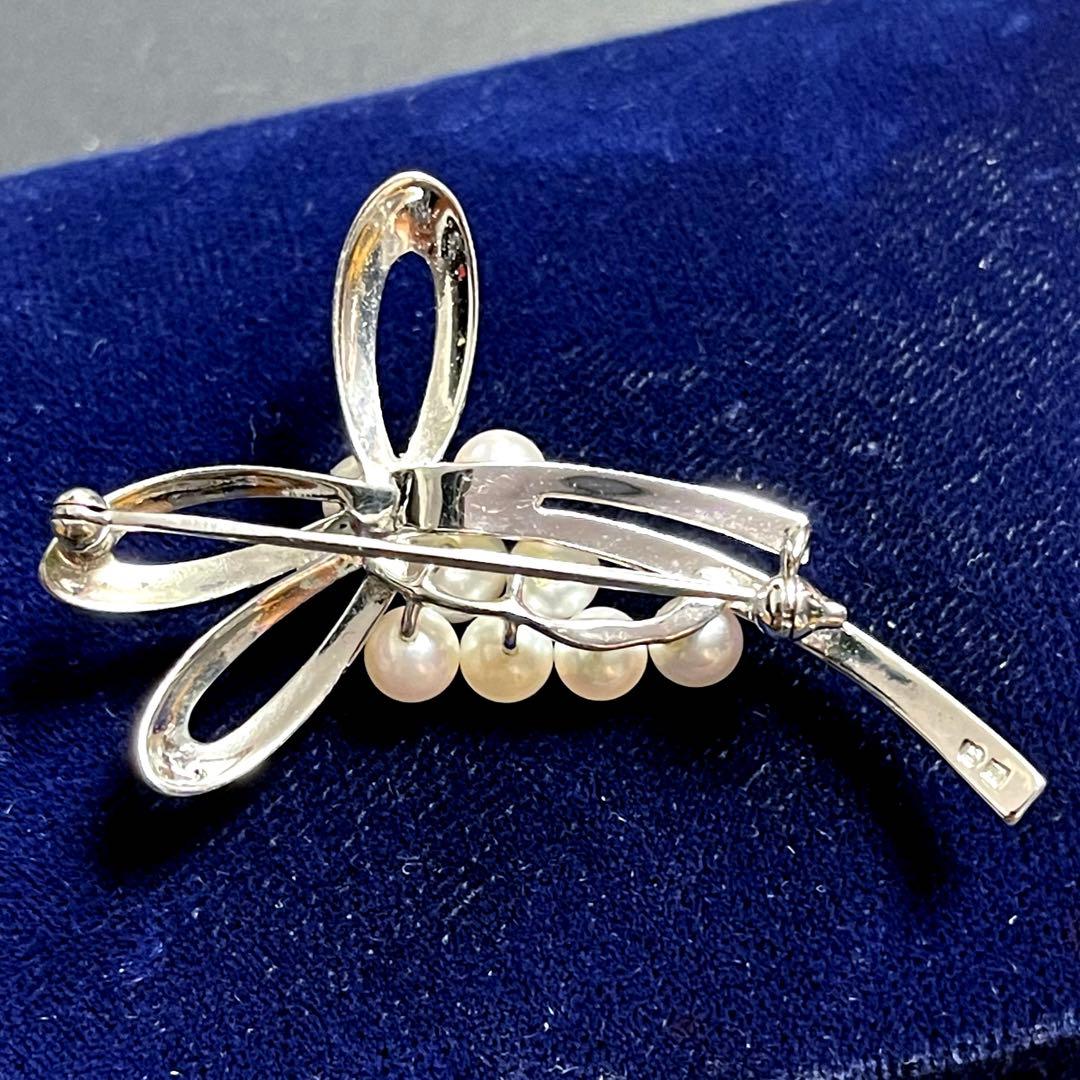 MIKIMOTO ミキモト ベビーパール リボン ブローチ ブーケ 8粒