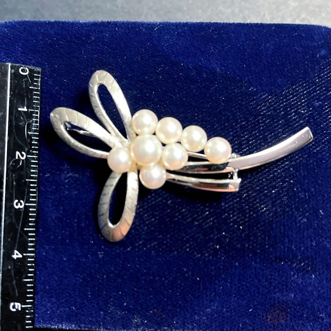 MIKIMOTO ミキモト ベビーパール リボン ブローチ ブーケ 8粒