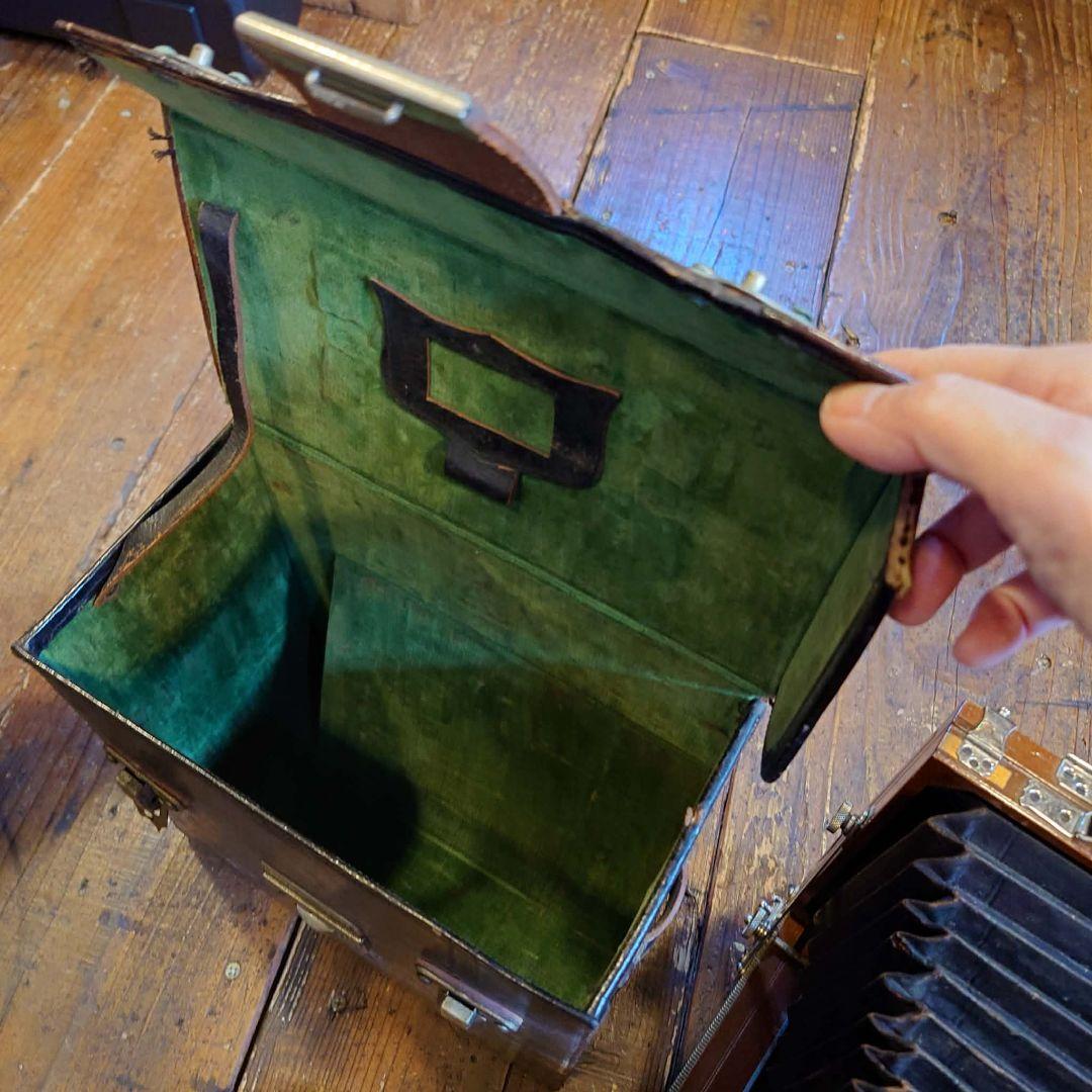 R.Konishi 木製 大判カメラ 蛇腹カメラ シャッター レンズ 三脚