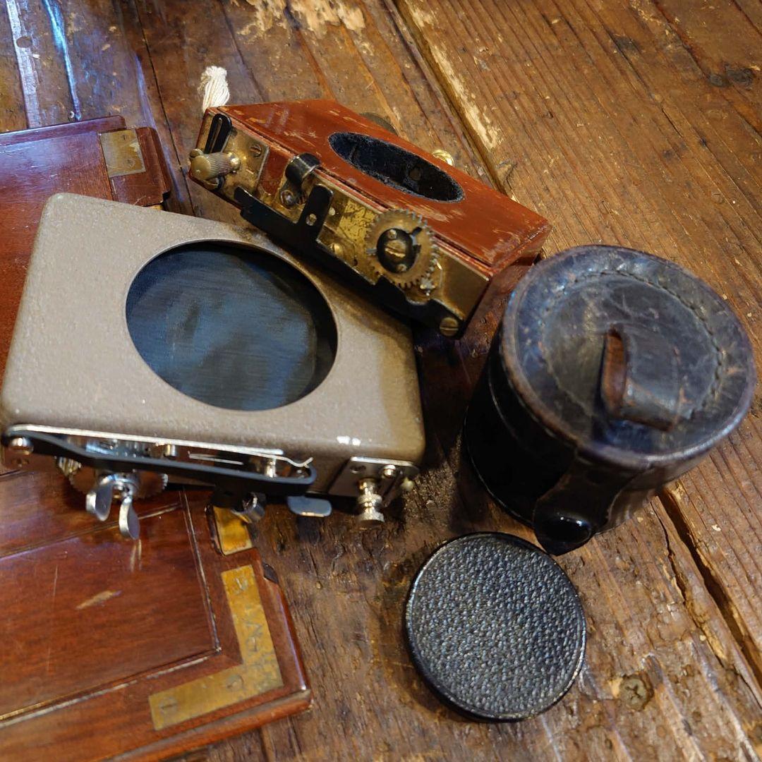 R.Konishi 木製 大判カメラ 蛇腹カメラ シャッター レンズ 三脚