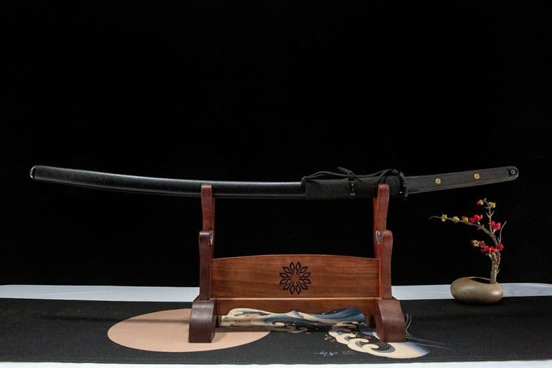 戦術刀 ロングタイプ 古兵器 武具 刀装具 鍛造打 鋼刀 冷兵器 黒武者 武士道