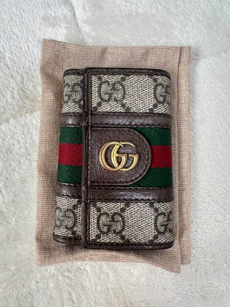 【美品】GUCCI グッチ GG柄 6連キーケース シェリーライン