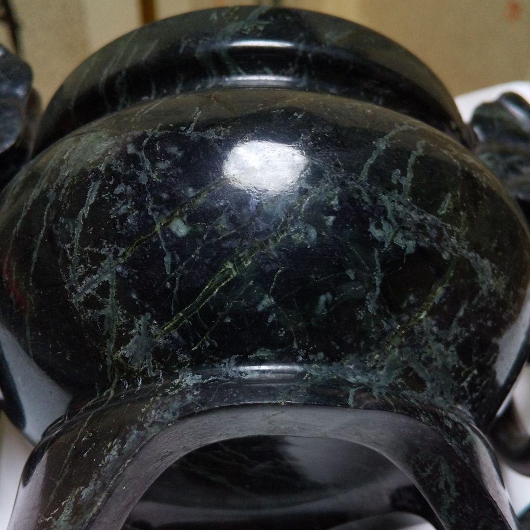 骨董 中国古玩 蛇紋石 三足香炉