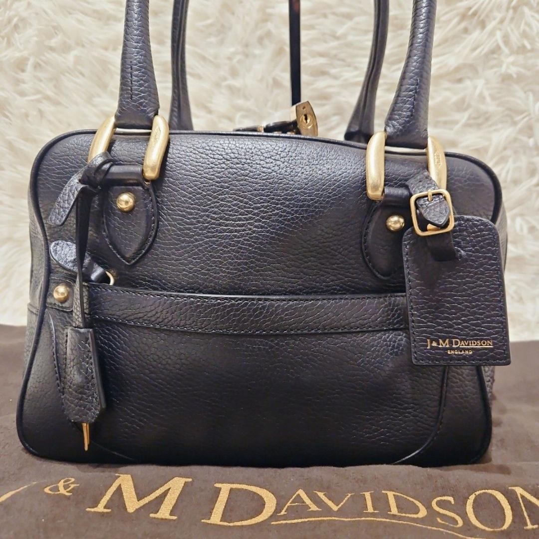 美品 J&M DAVIDSON ミニミア ハンドバッグ ミニボストン 鍵付き