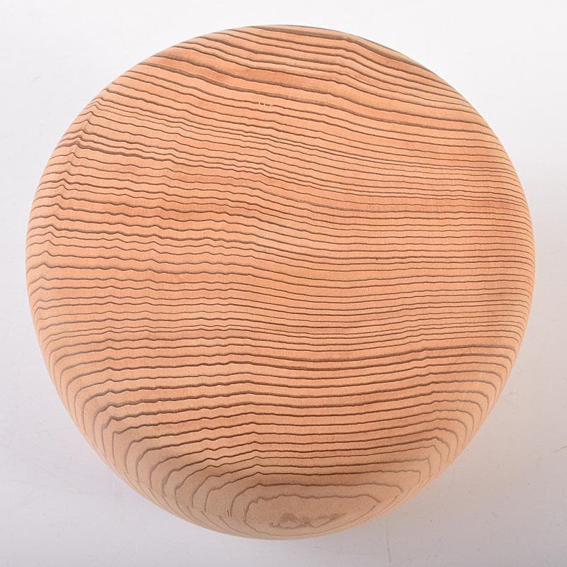 茶道具　井波彫刻　岩倉勘宰作　天然記念物毘沙門杉　平棗　共箱　M　R8065