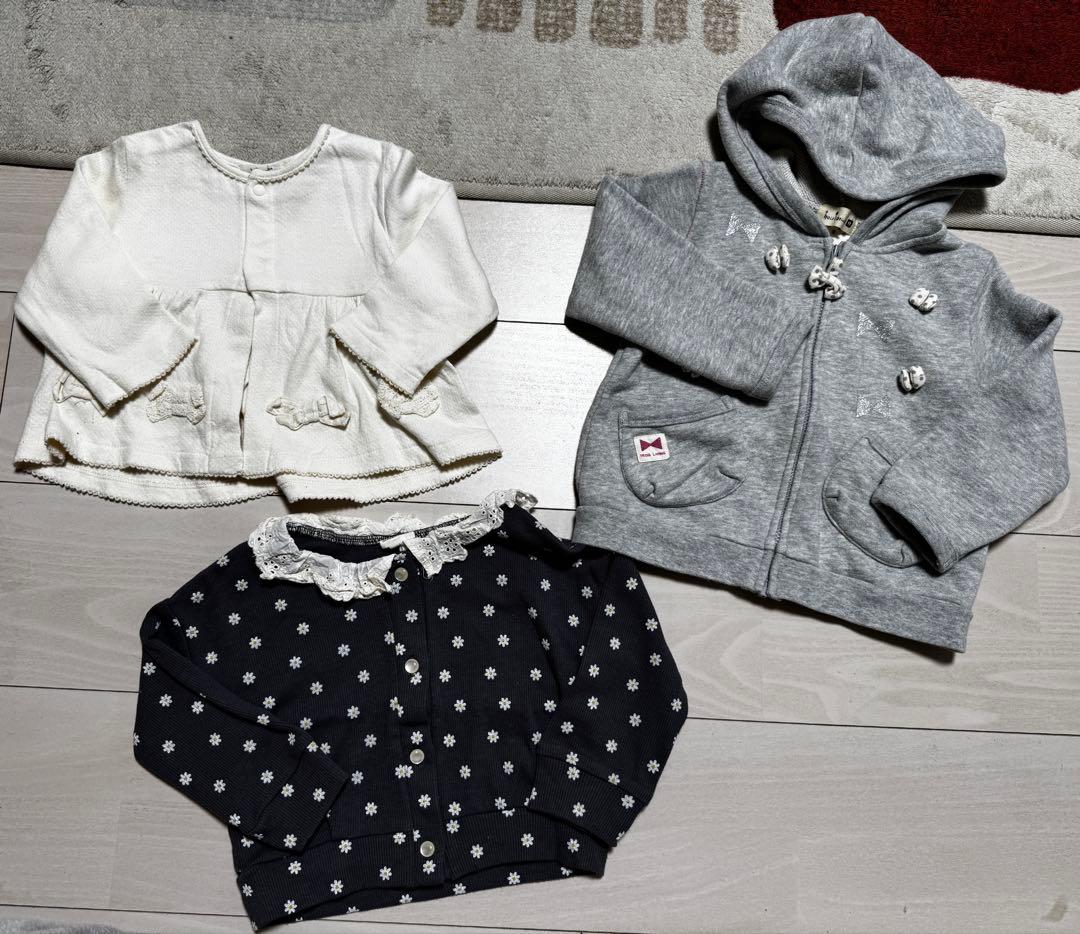 まとめ売り23点　女の子　春夏服　80.90 アウターあり　プティマイン