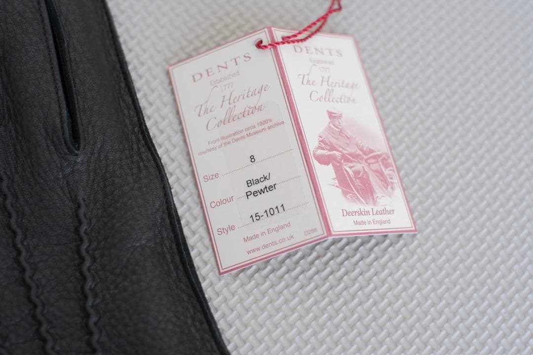 新品同様 DENTS 手袋 ディアスキン ブラック サイズ8