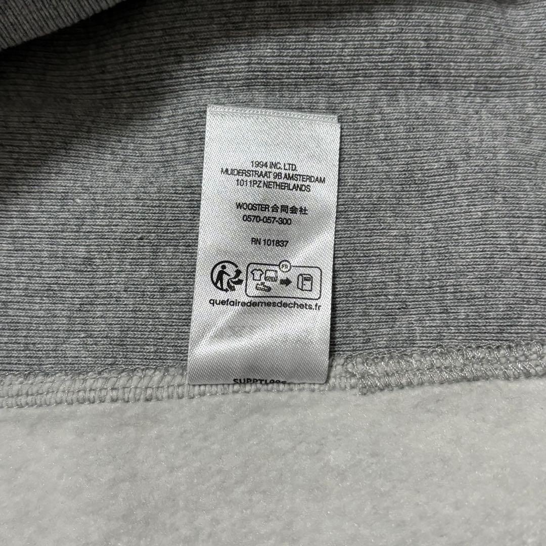 23 【極美品】 シュプリーム　パーカー　グレー　Sサイズ　モーションロゴ