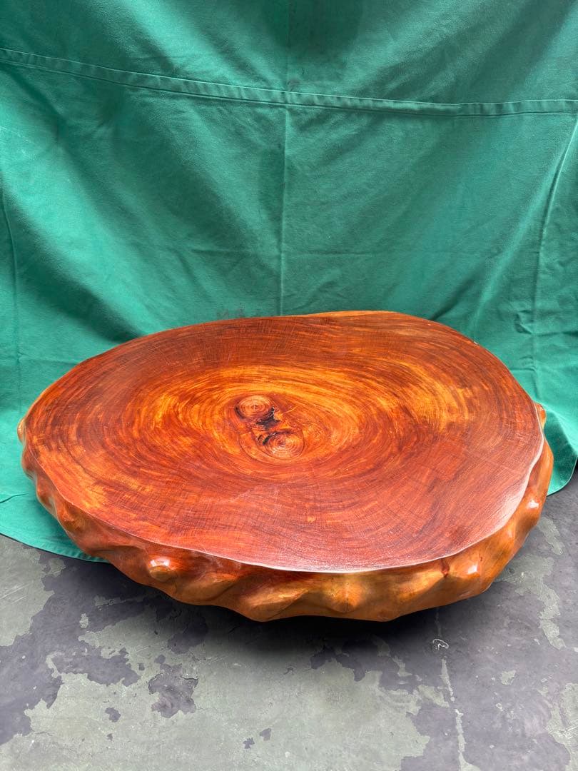 切株台　一枚板　鉢置き台　花台　盆栽台　飾り台　 座卓　蚤の市　骨董品 木製