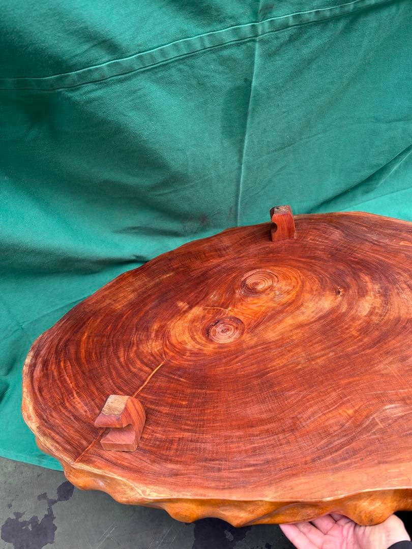 切株台　一枚板　鉢置き台　花台　盆栽台　飾り台　 座卓　蚤の市　骨董品 木製