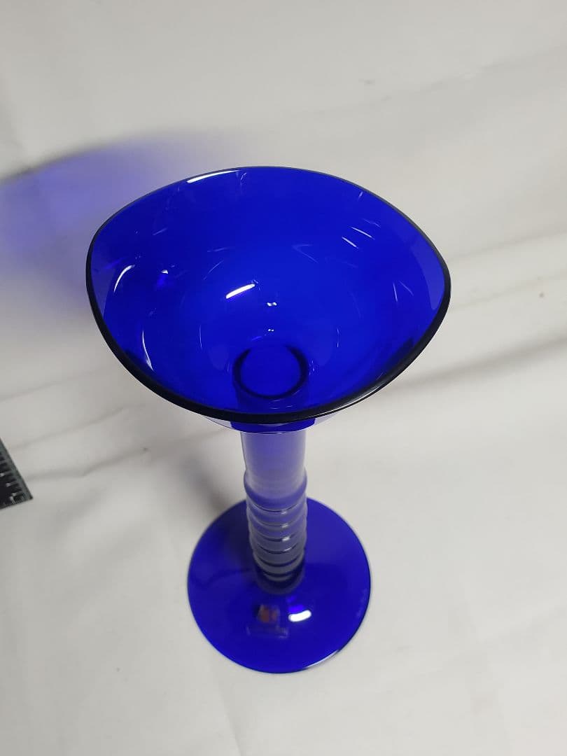 保管品　レトロ　carlo moretti　ブルーガラス　工芸品　高さ約25㎝