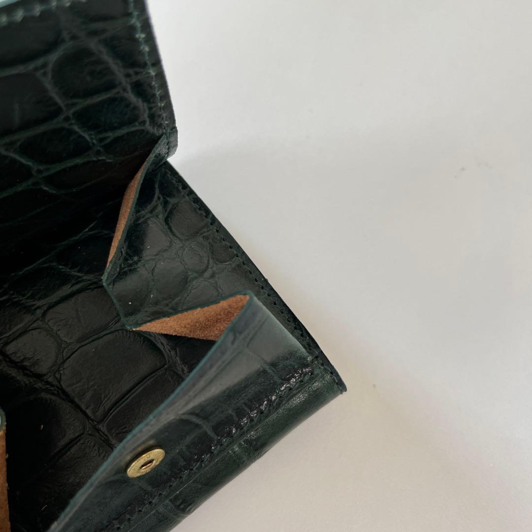 イルビゾンテ IL BISONTE クロコ型押し　ミニウォレット　二つ折り財布