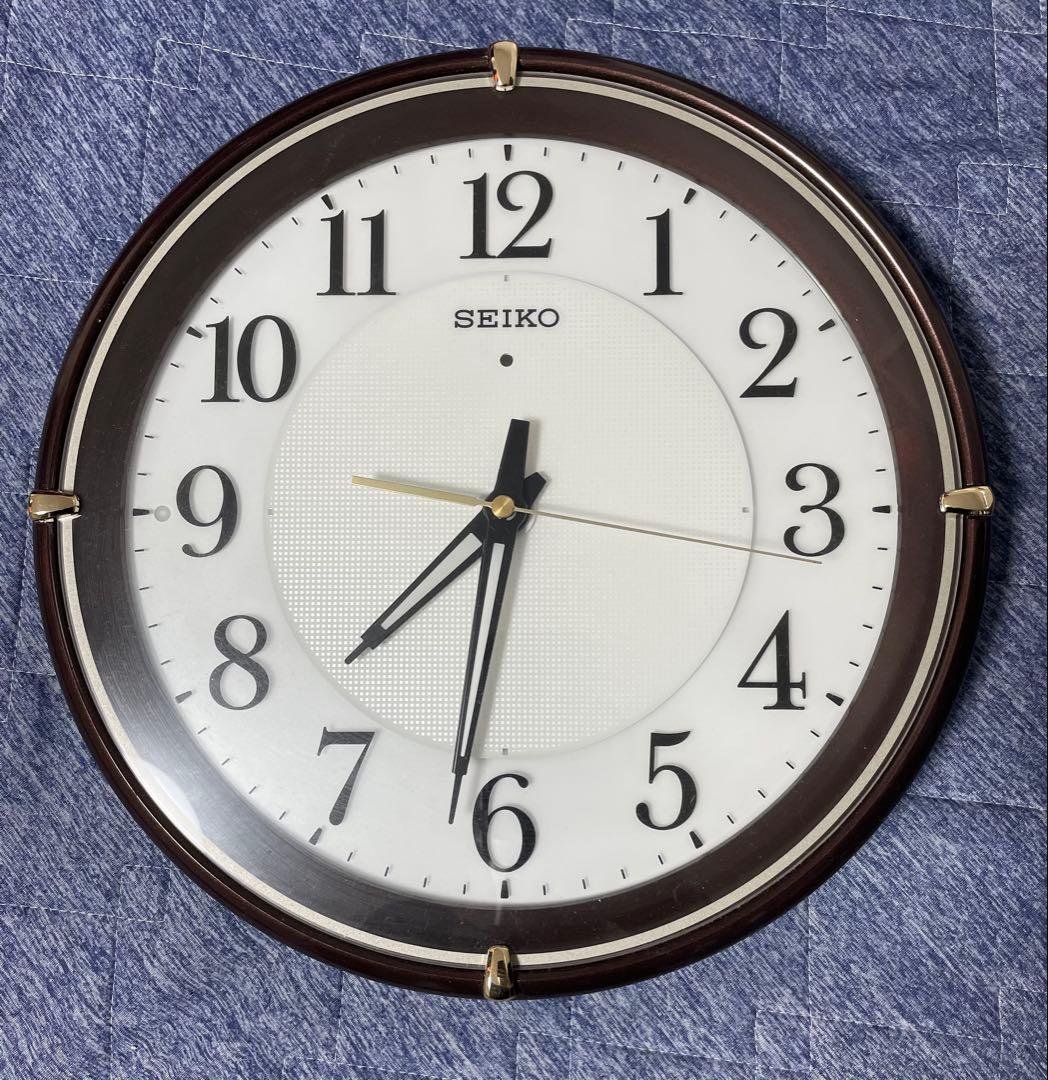 SEIKO KX233B 電波時計　掛時計 ブラウン