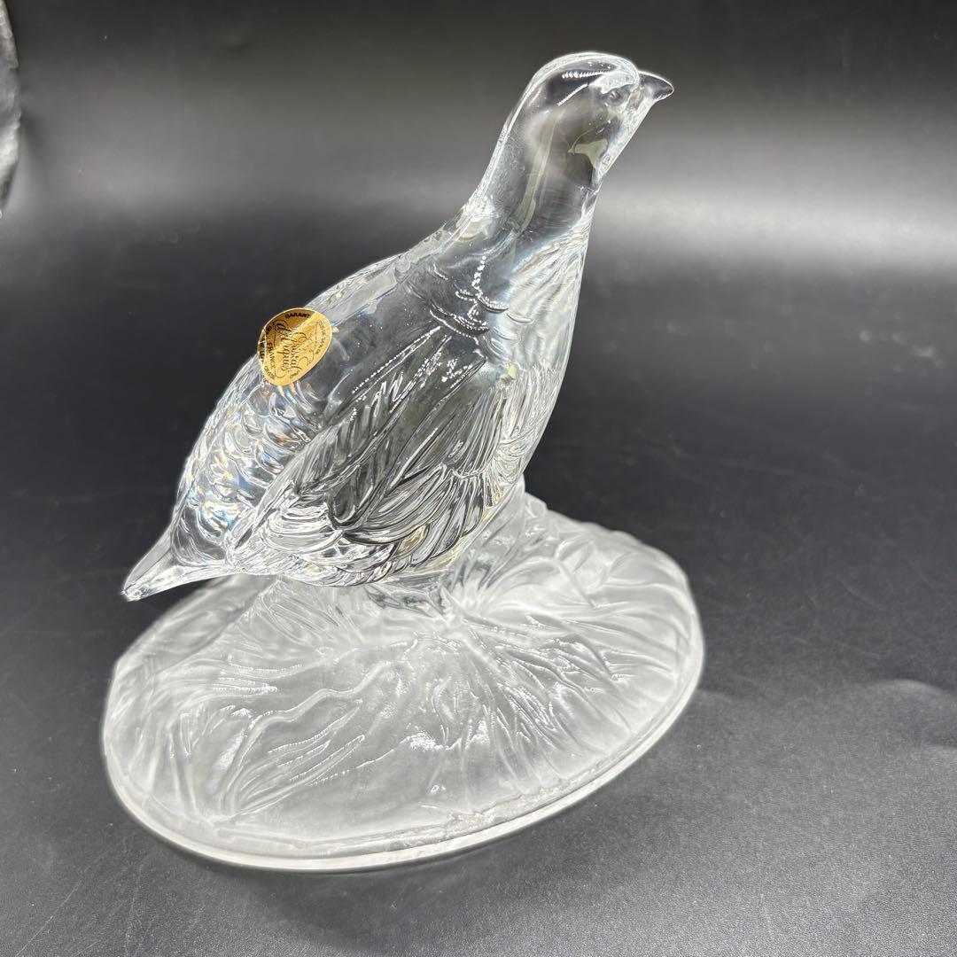 箱付き　クリスタル・ダルク　 オブジェ 置物　ペルドリ　山うずら no.173