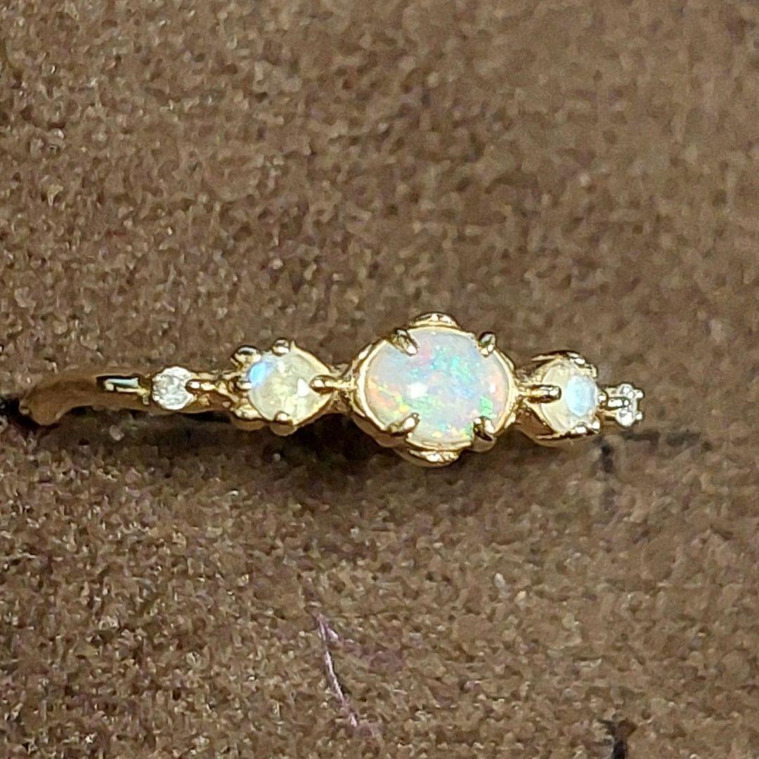 美品⭐ノジェス★オパールダイヤリング11号★アガット★エテ