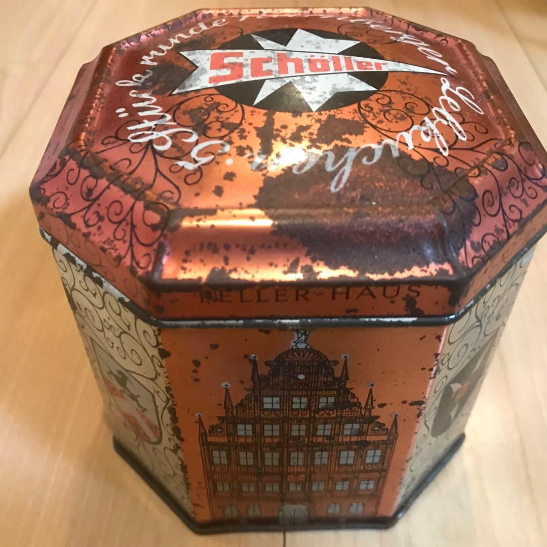 ブリキ缶　ドイツ製　Schöller　ニュルンベルク