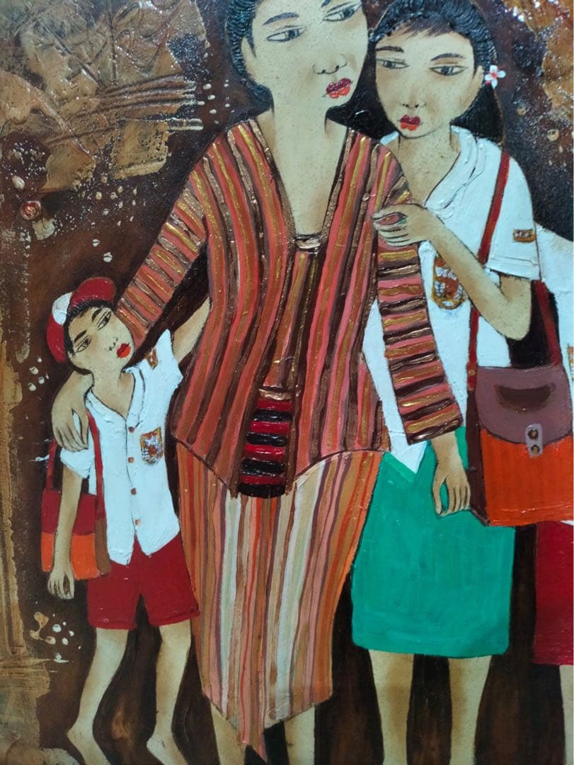 バリ絵画:title tak kenal lelah疲れ知らず