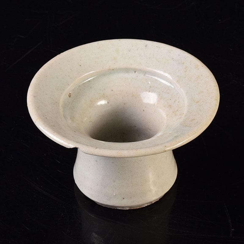 朝鮮美術　李朝　高麗白磁　盃台　杯台　V　R8012