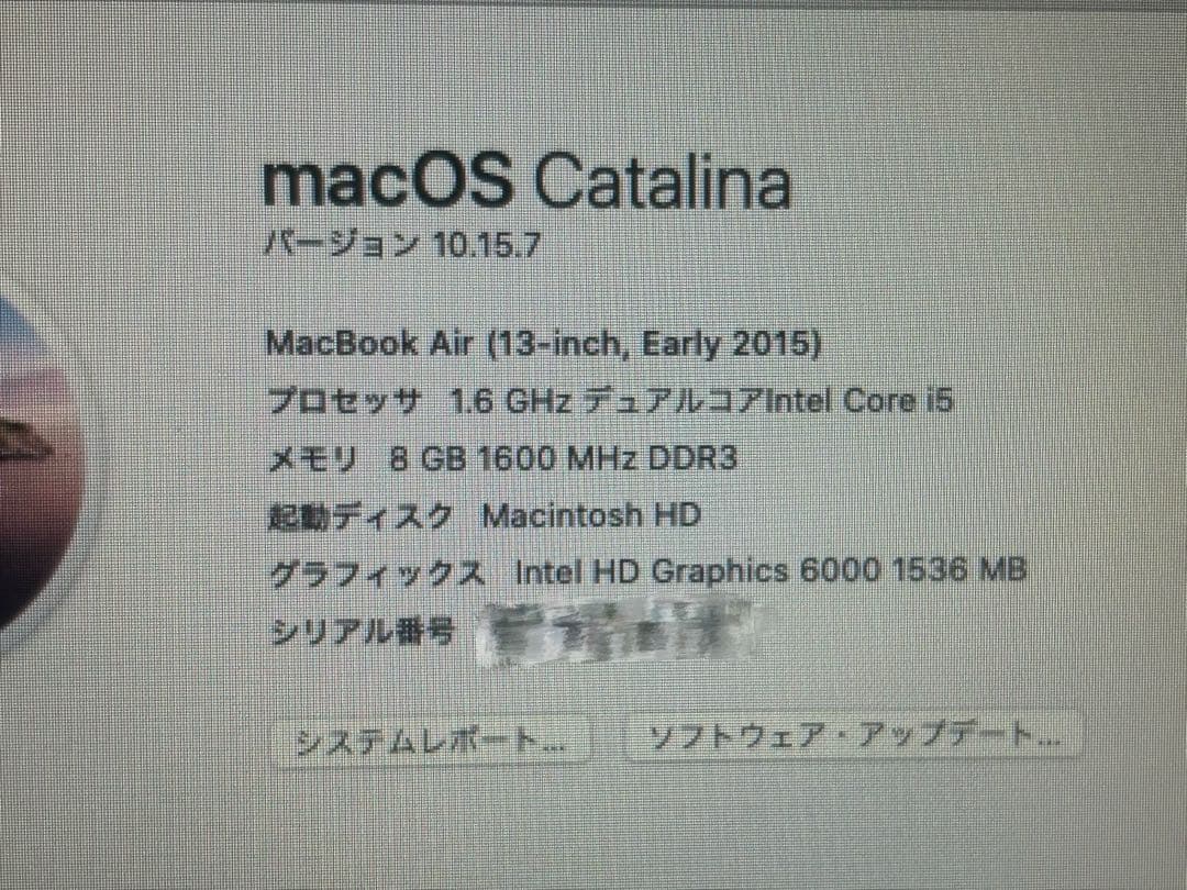 MacBook本体 Apple MacBook Air A1466