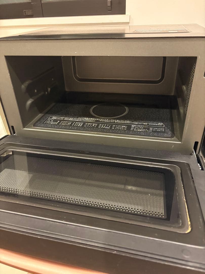 SHARP オーブンレンジ 600W 黒　ジャンク