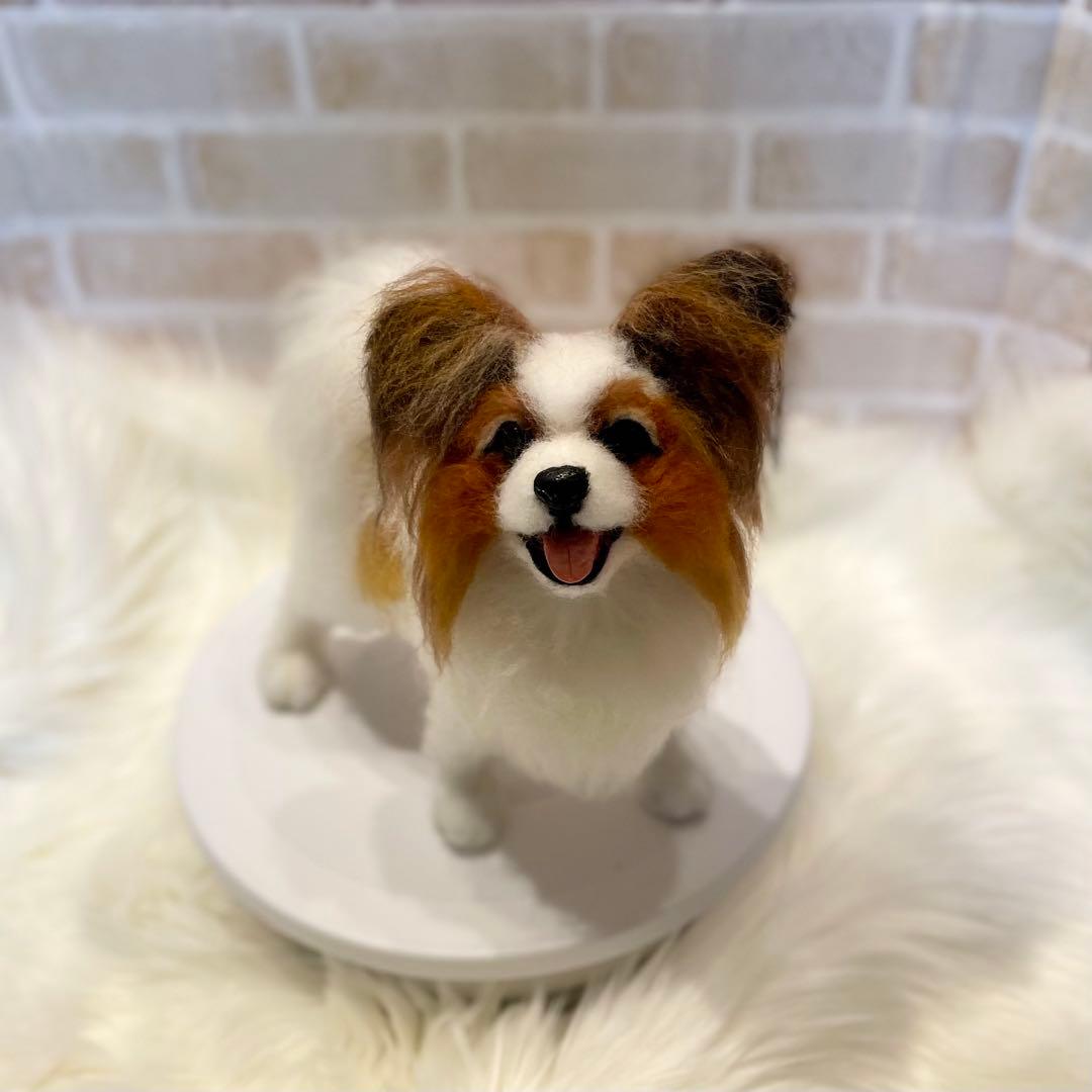 パピヨン　羊毛フェルト　momoichigo