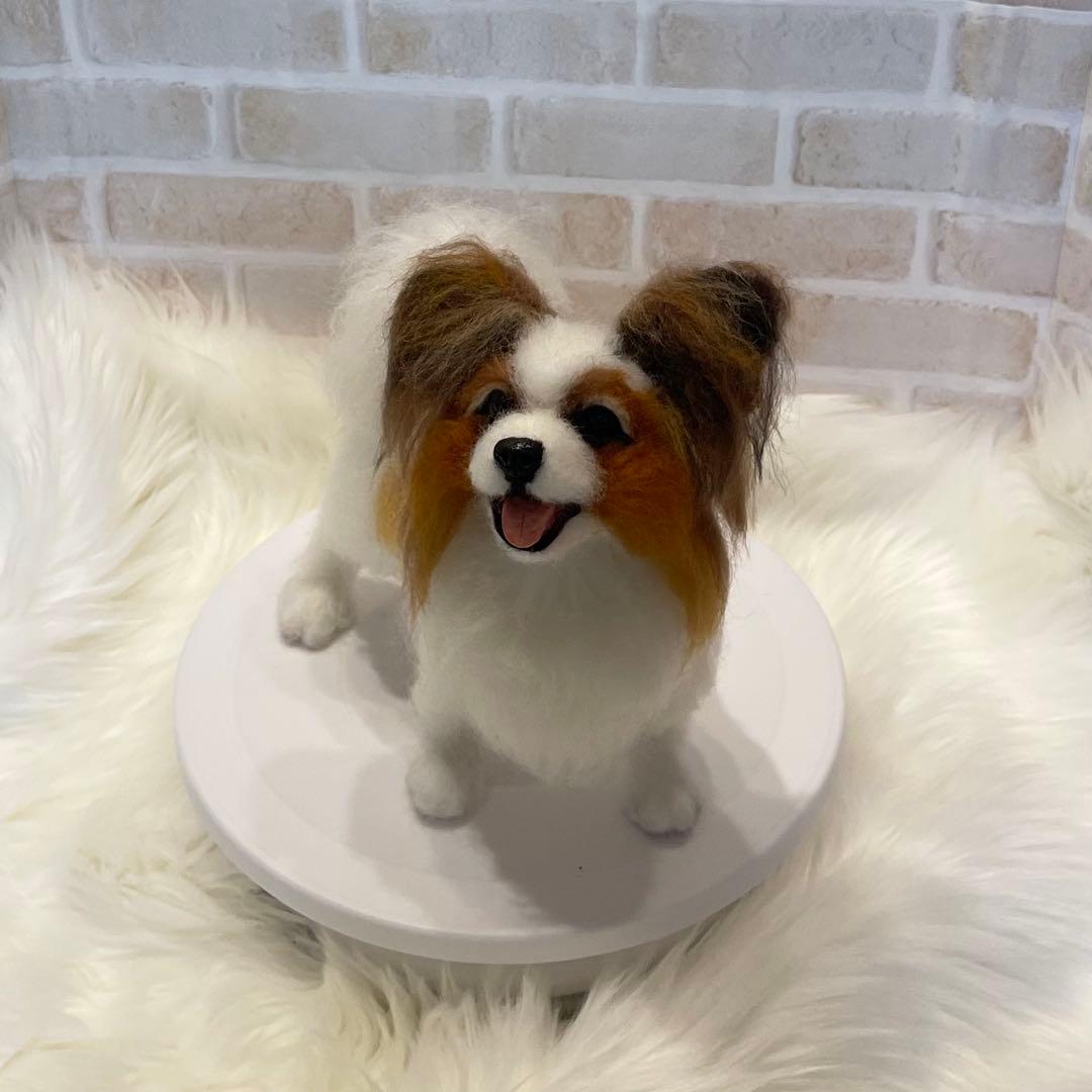パピヨン　羊毛フェルト　momoichigo