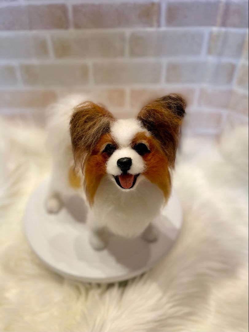 パピヨン　羊毛フェルト　momoichigo