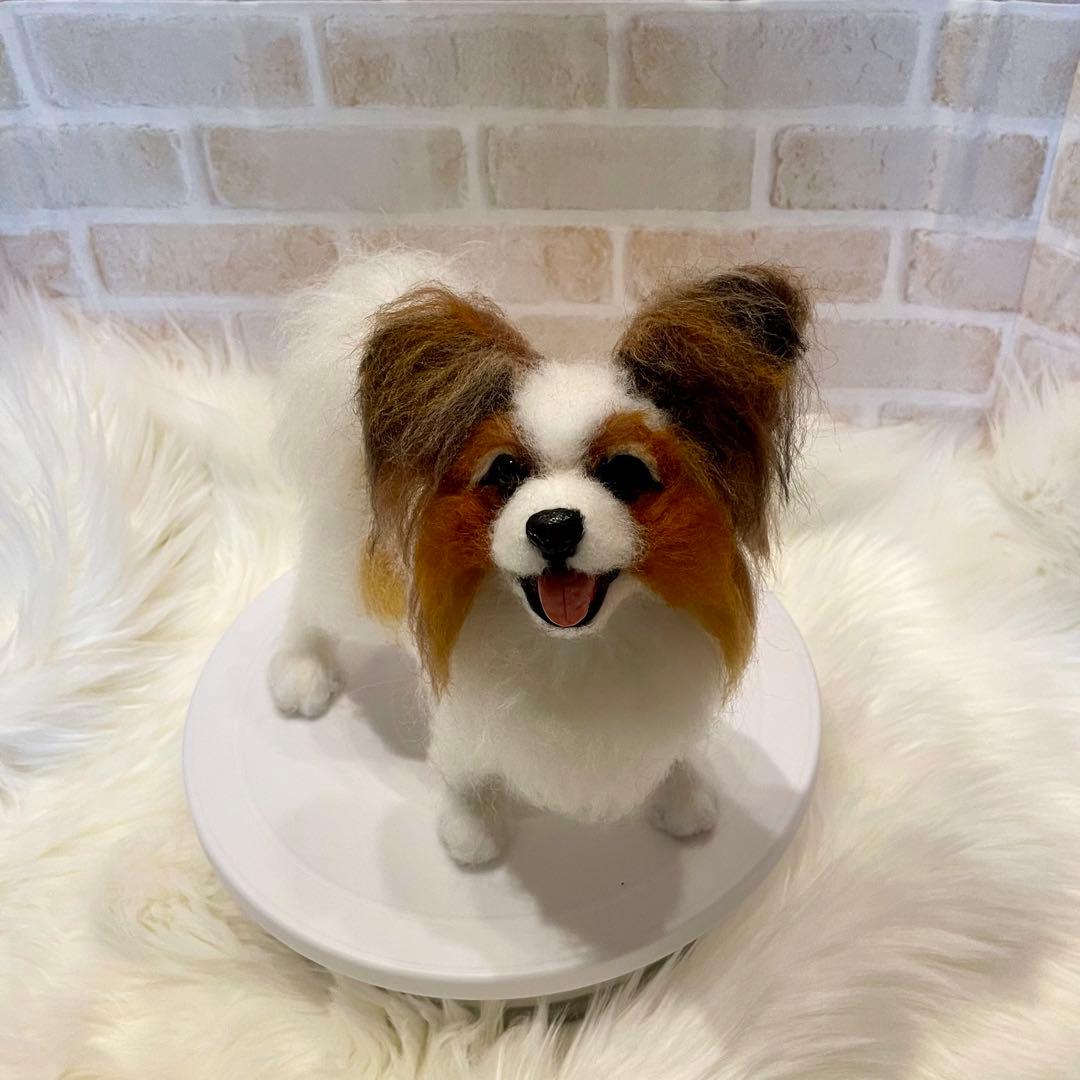 パピヨン　羊毛フェルト　momoichigo
