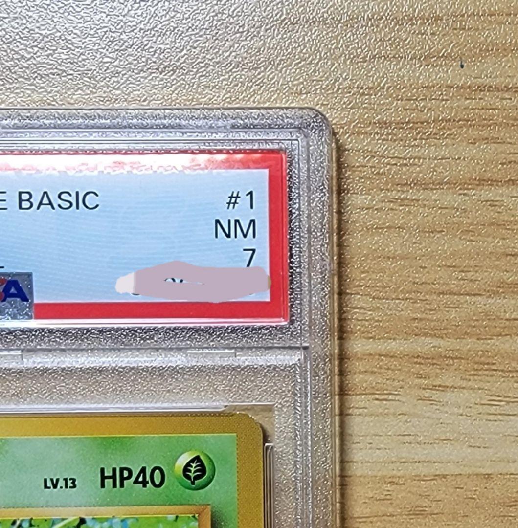 【PSA7 フシギダネ】ポケモンカード 旧裏 初版 マークなし