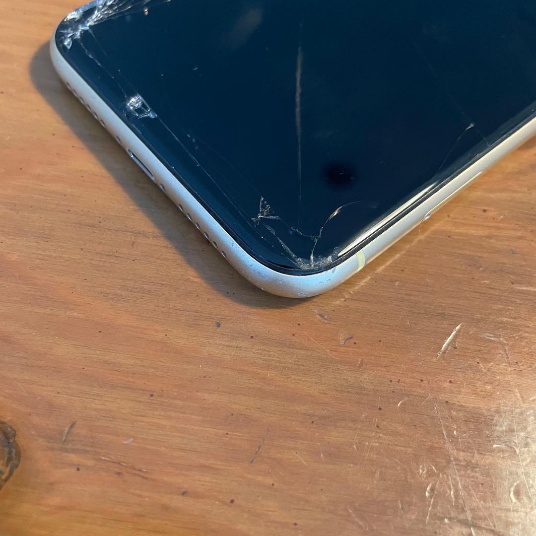 iPhone XR イエロー 画面・背面にひびあり　128GB