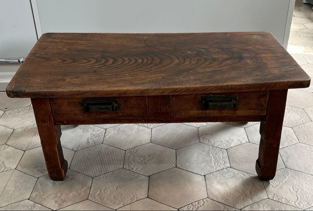 木製座卓 引き出し2つ付き