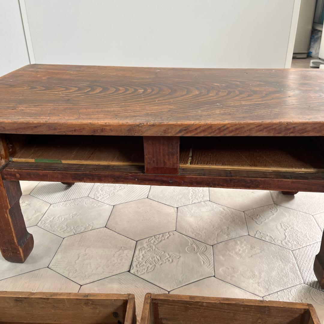 木製座卓 引き出し2つ付き