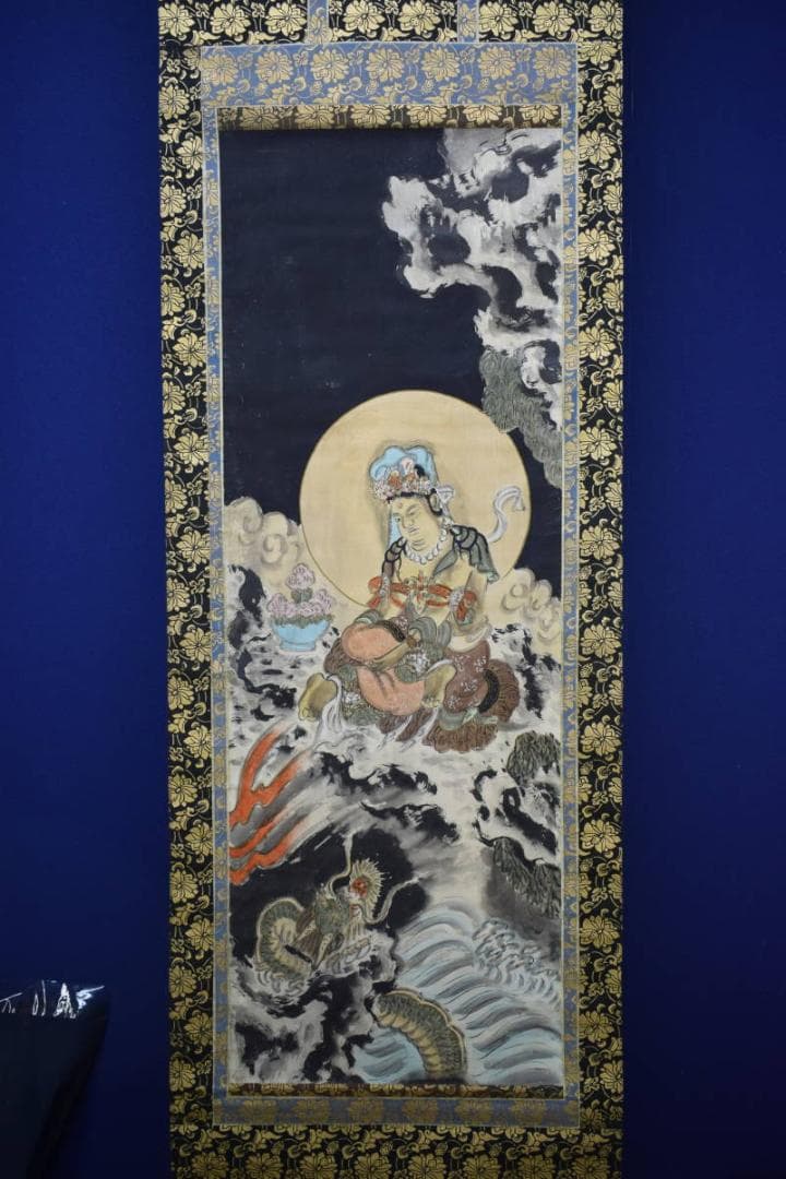 不詳/作者不明/古画/観音像図/龍図/布袋屋掛軸HG-134