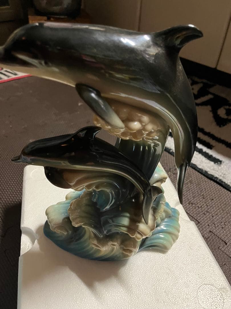 ドルフィン フィギュア 陶器製