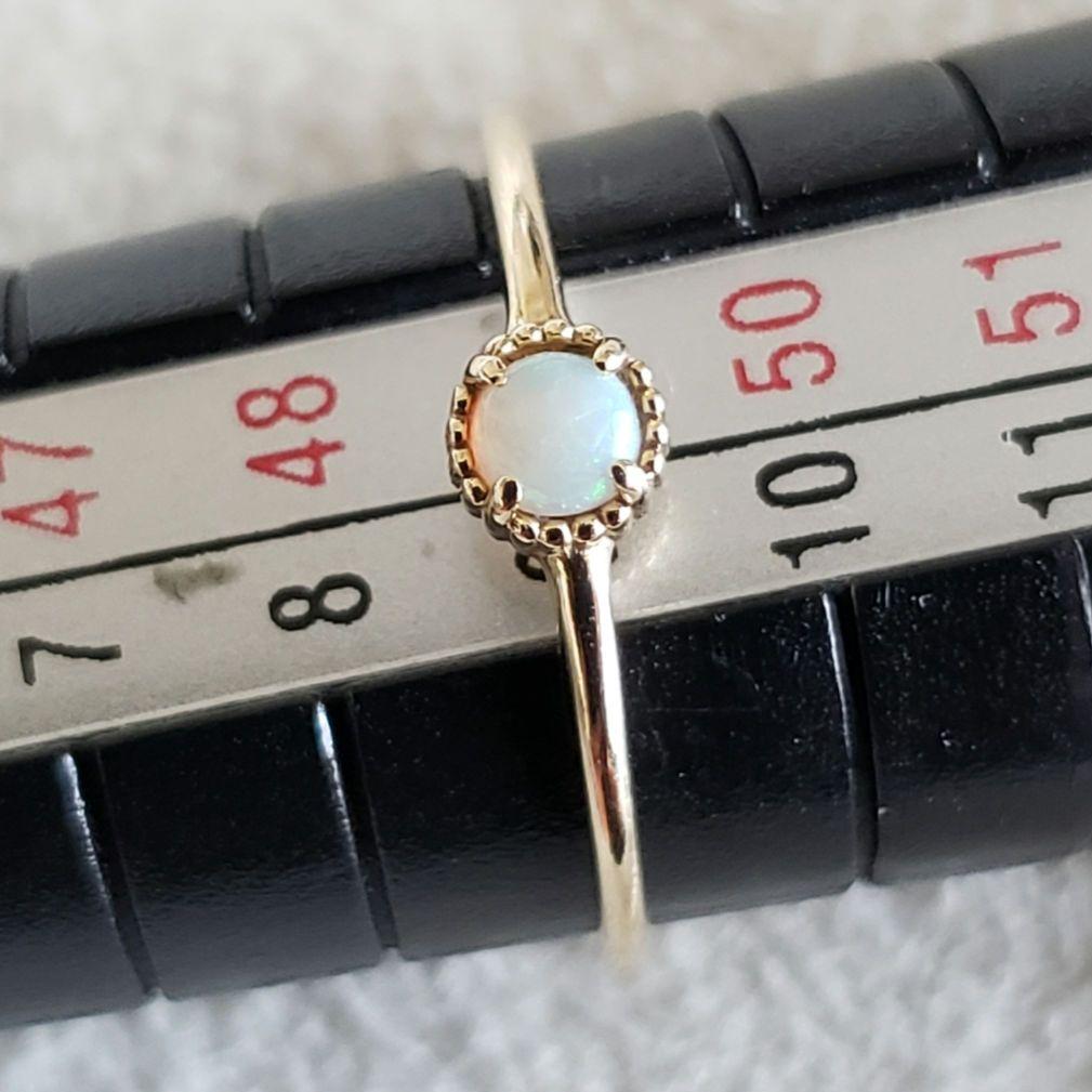 『エル』オパール♡9号【ノワールドプーペ】K10 虹色 ゴールドリング☆