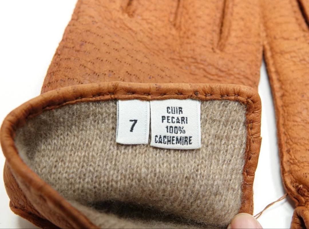 未使用品 CAUSSE ガンコス グローブ 手袋 ペッカリー / カシミア 7