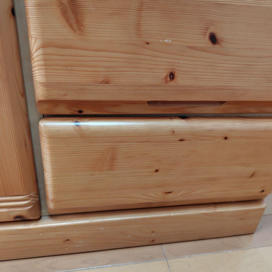 木製テレビ台 ガラス扉付き