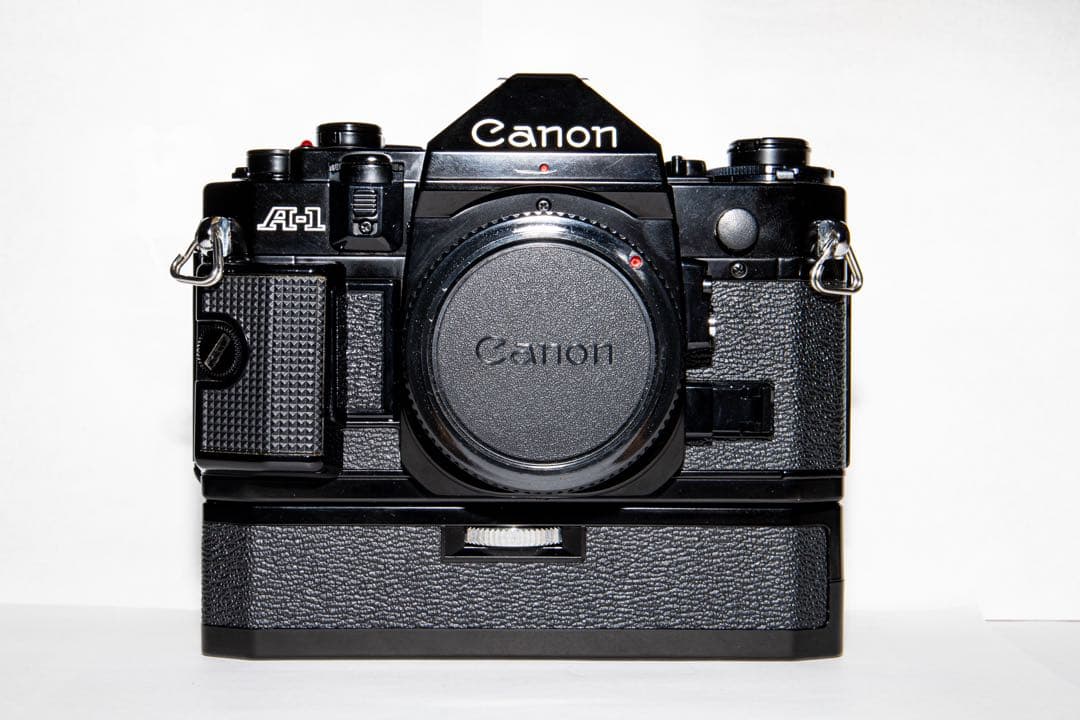 Canon A-1 A1 キャノン　レトロ　フィルムカメラ　パワーワインダー付き