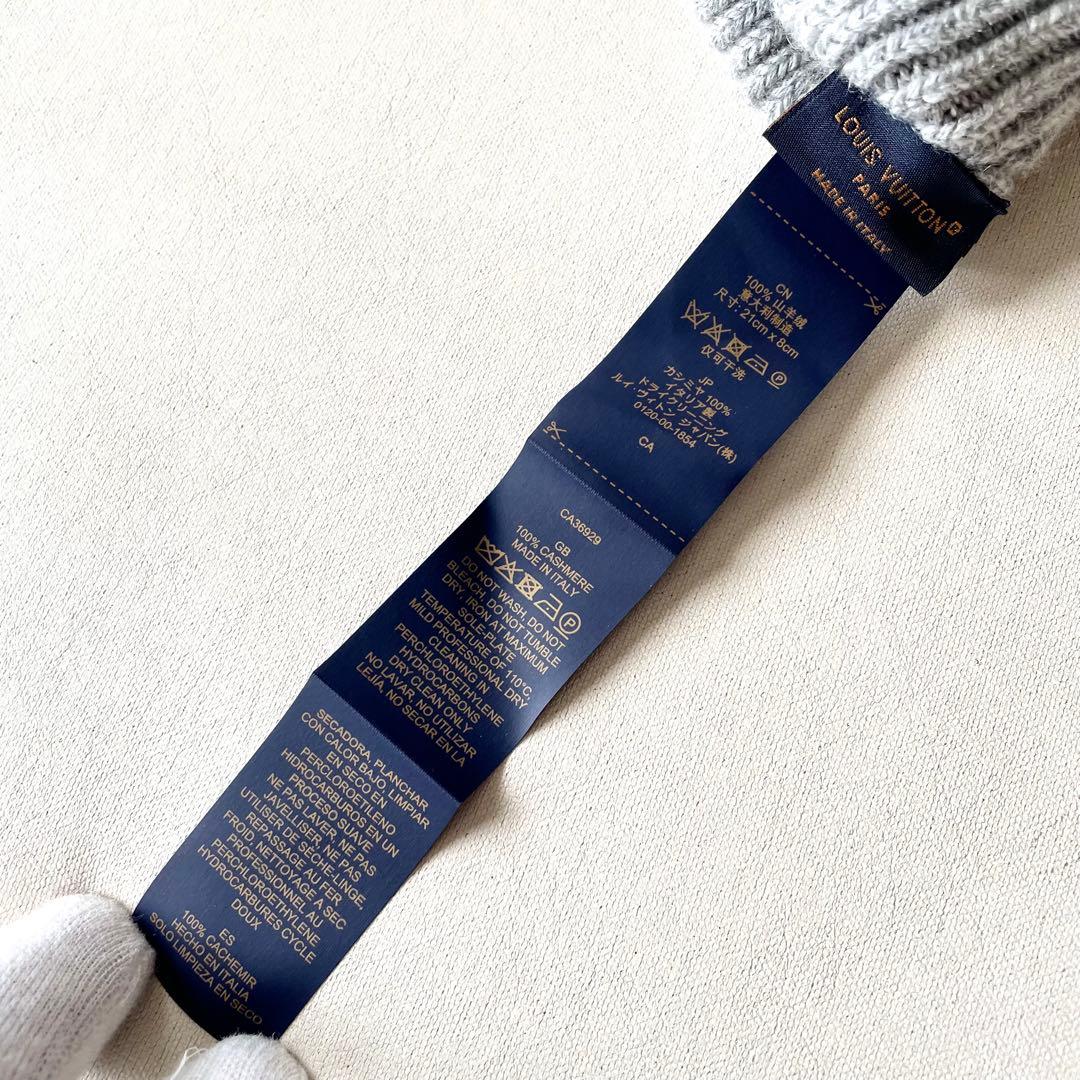 《未使用品》ルイヴィトン カシミヤ100% 手袋 グローブ ニット LVロゴ