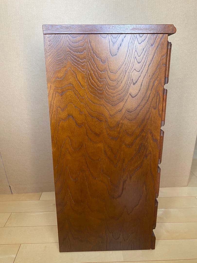 木製チェスト 5段 引き出し付き