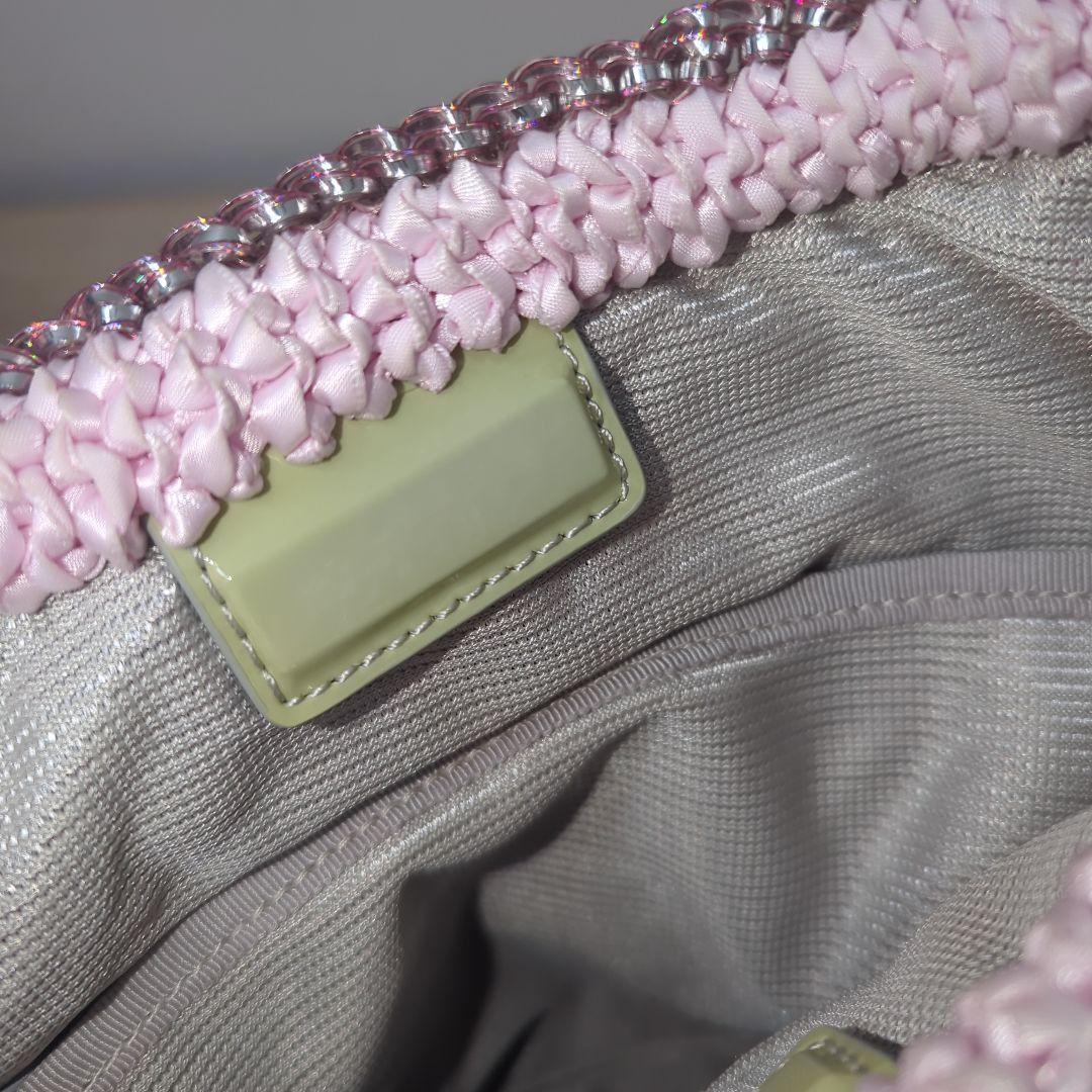 アンテプリマ　ワンショルダー　ワイヤーバッグ　ピンク　チャーム付き　2WAY