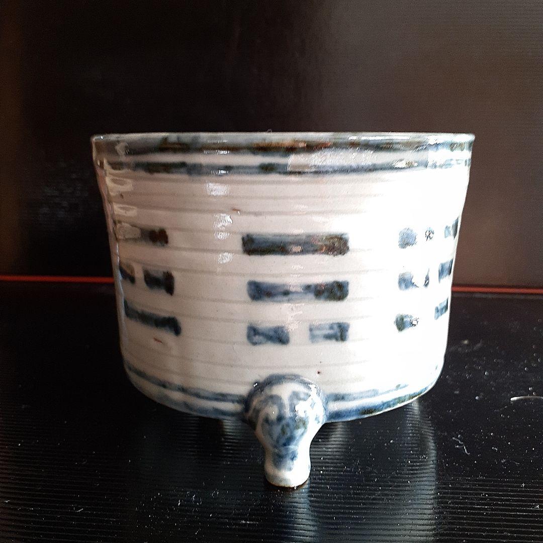 李朝　八卦紋染付け算き香枦