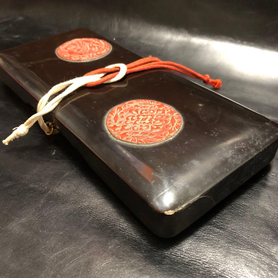 古美術◆蔵から漆塗りのカッコイイ鳳凰があしらわれた箱、入れ物、筆入れが出て来た。