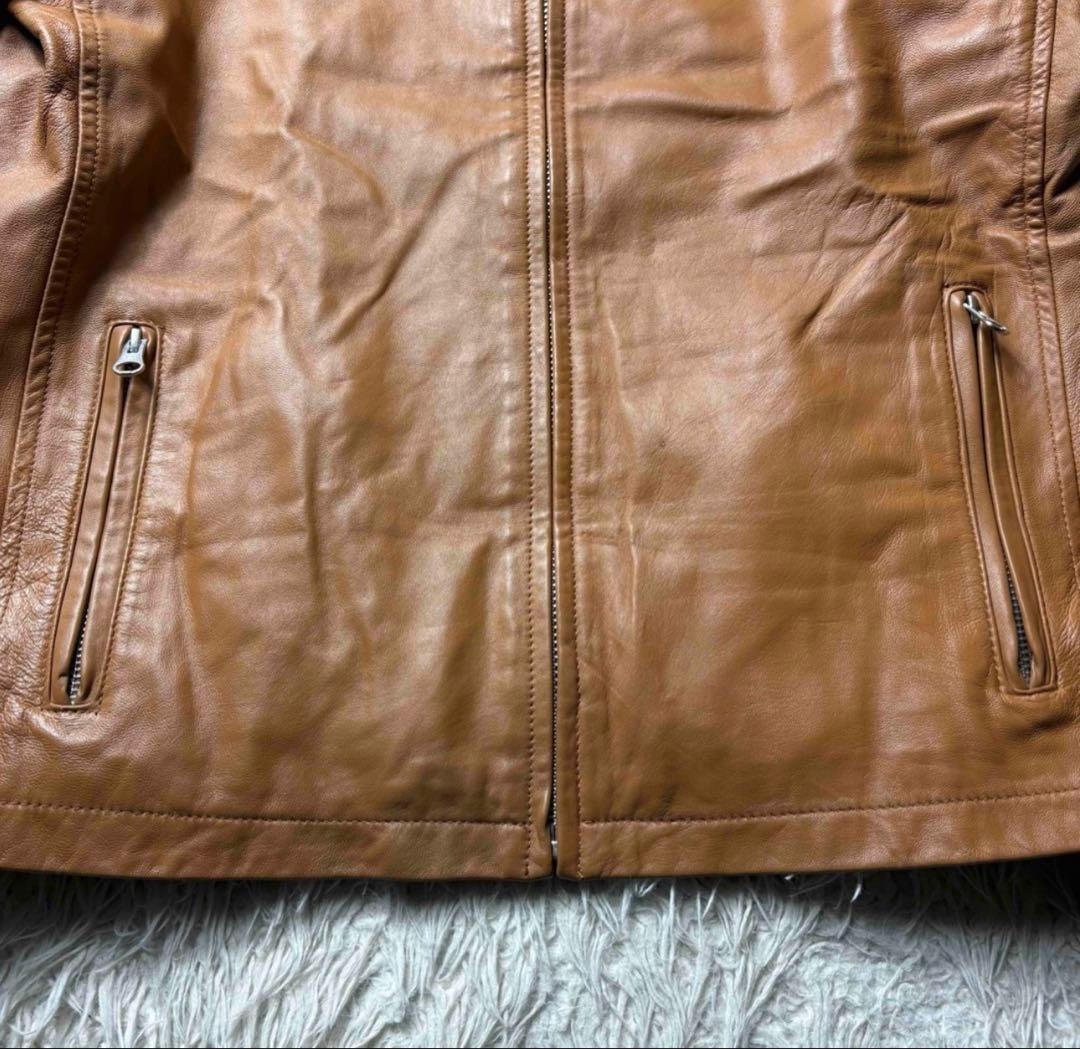 希少　Lサイズ　ショット　Schott ラムレザージャケットシングル ロゴ刺繍