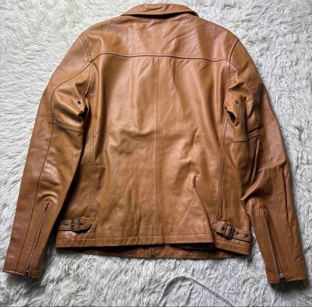 希少　Lサイズ　ショット　Schott ラムレザージャケットシングル ロゴ刺繍