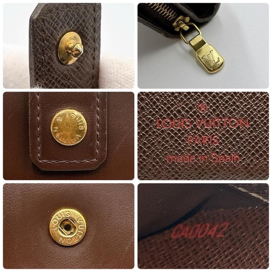 ✨極美品✨ ルイヴィトン コンパクトジップ ダミエ エベヌ ラウンドファスナー
