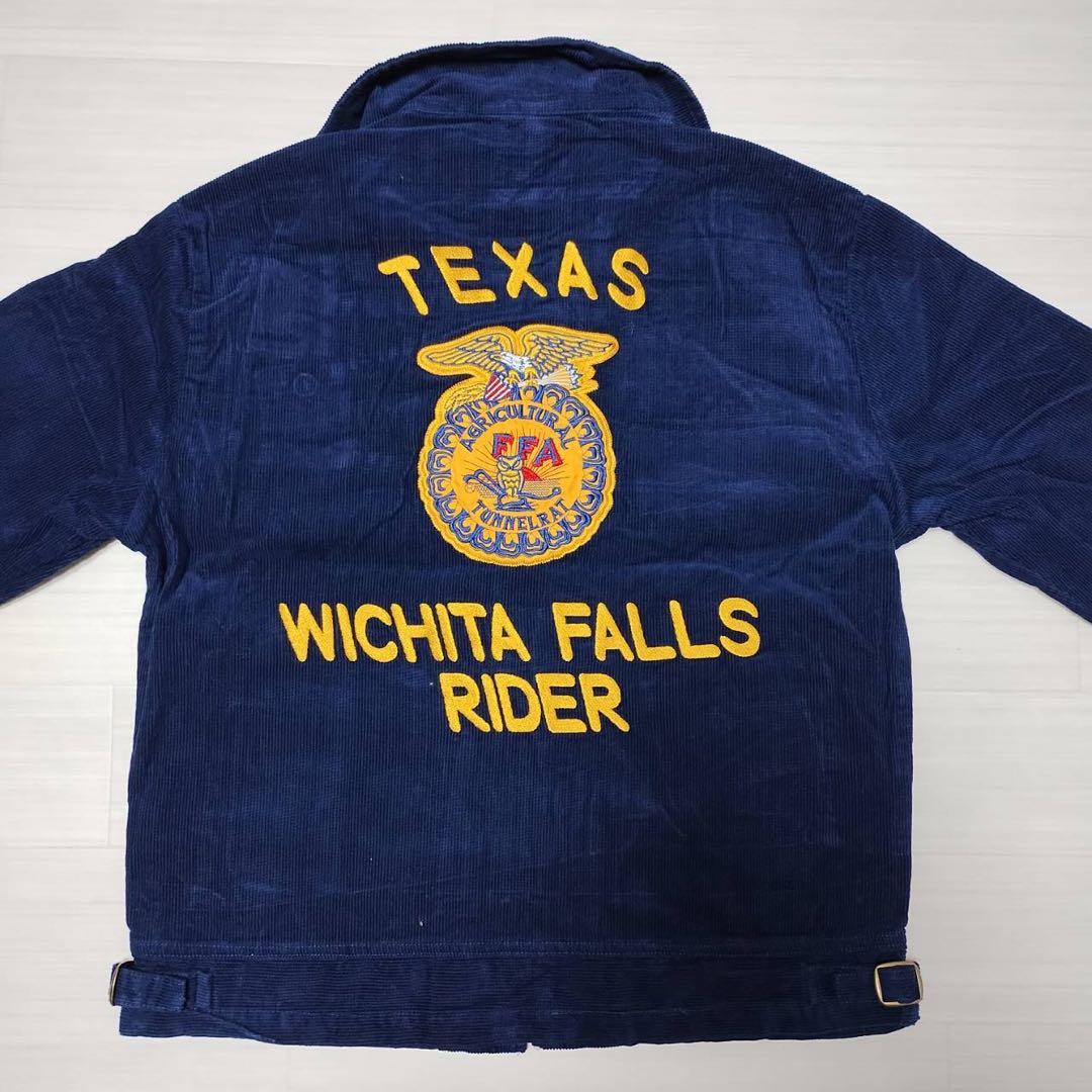 ☆セレクト☆ 新品 濃紺 コーデュロイ ジャケット FFA風 TEXAS 刺繍