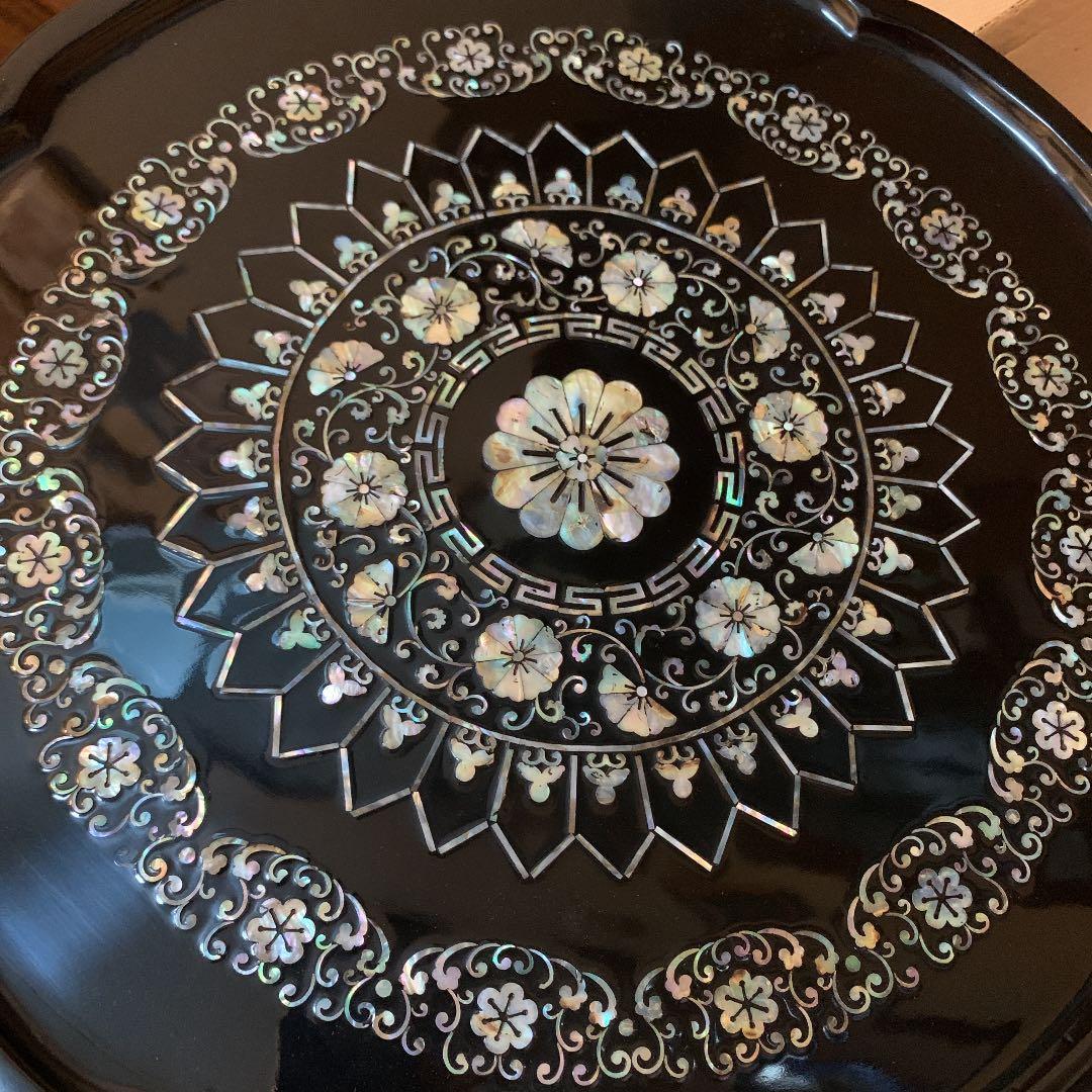 螺鈿　らでん　折りたたみ式テーブル　45センチ