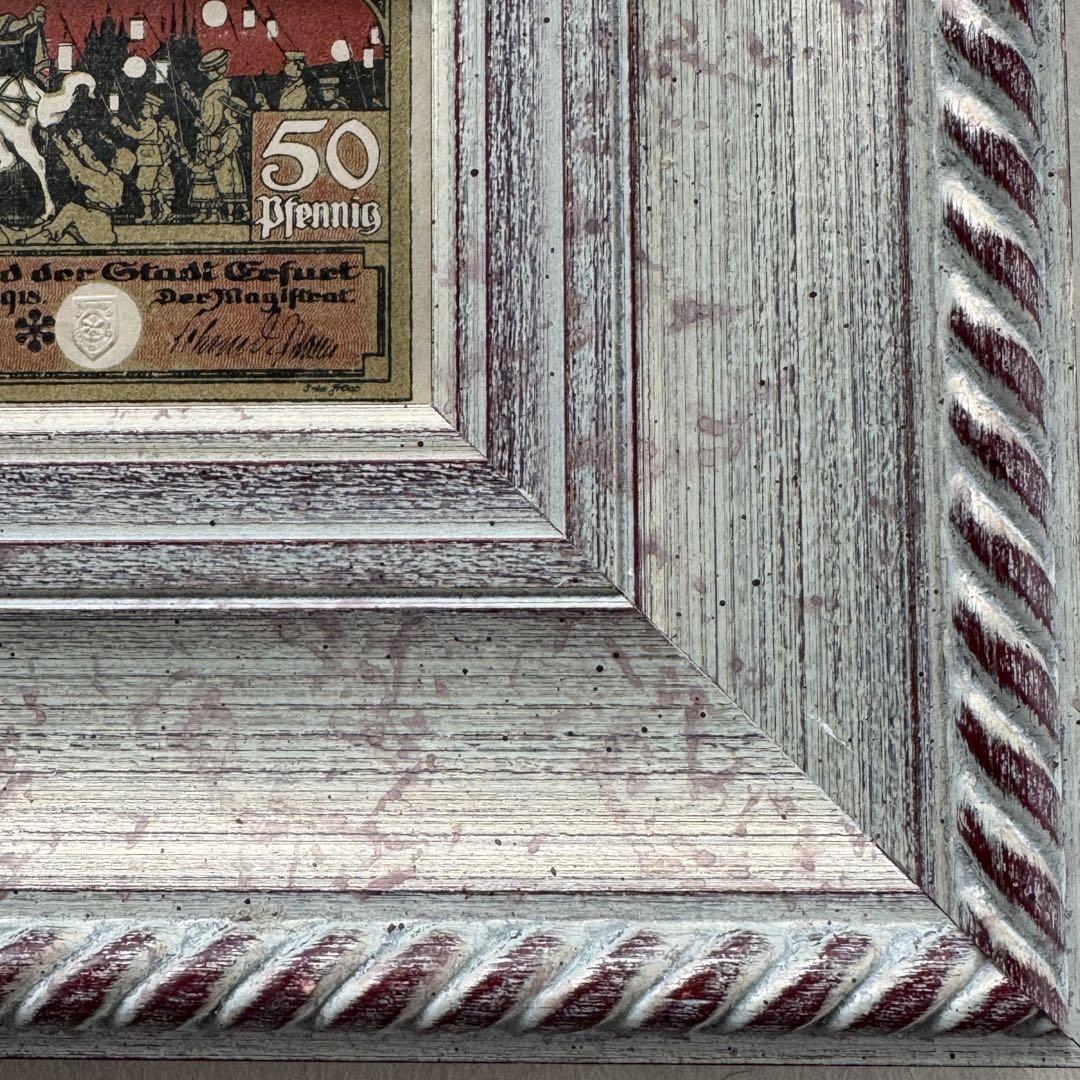 本物保証 アンティーク額装＋希少ノートゲルト2点 ドイツ~静謐と躍動の歴史~